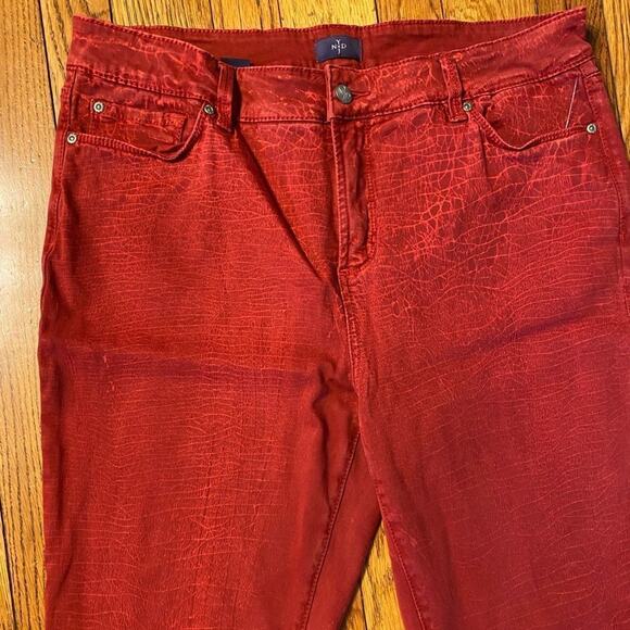 Nydj‎ Red reptile print skinny jeans - Picture 3 of 9